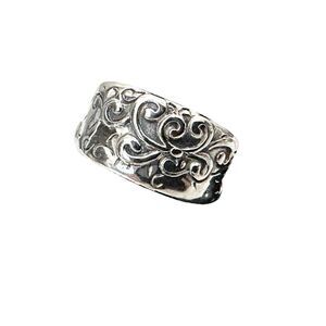 SILPADA R2753 Retired 925 Sterling Silver Poseidon Scroll Ring Size 7